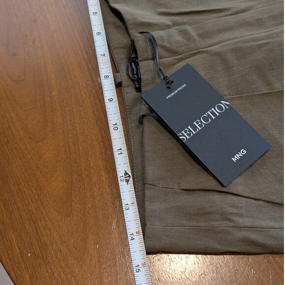 NWT Mango MNG Selection Orchid Seamless Linen Blend Straight Leg Pants, size 4 - Picture 6 of 11